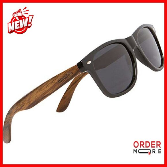Walnut Wood Sunglasses Polarized Lenses UV Protection Unisex Fit main image 7